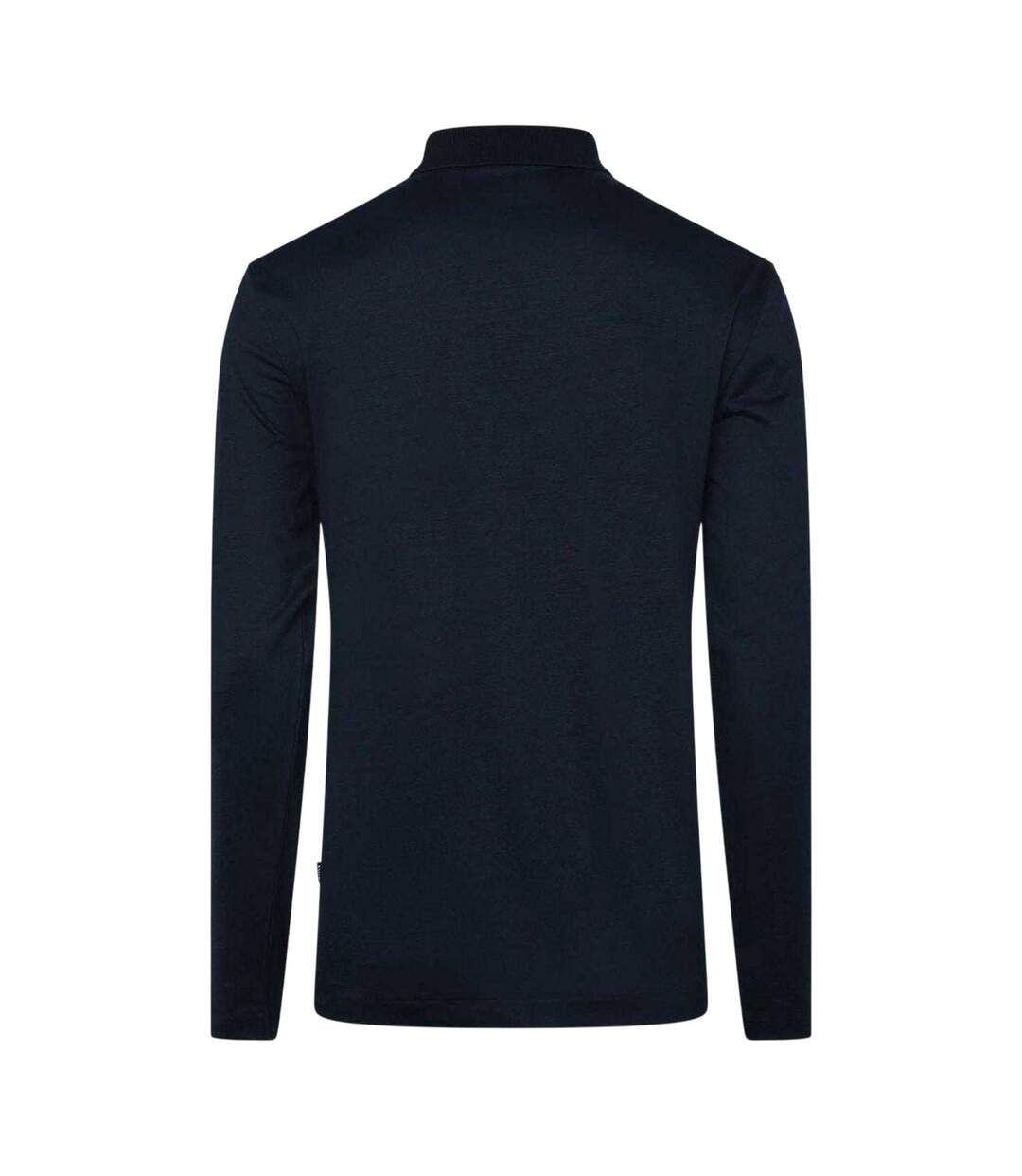 Mens Hpado 110 Long-sleeved Polo Shirt Dark Blue Boss-3