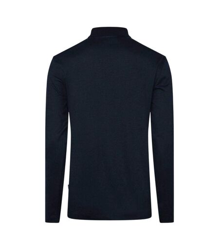 Mens Hpado 110 Long-sleeved Polo Shirt Dark Blue Boss