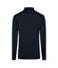Mens Hpado 110 Long-sleeved Polo Shirt Dark Blue Boss-3