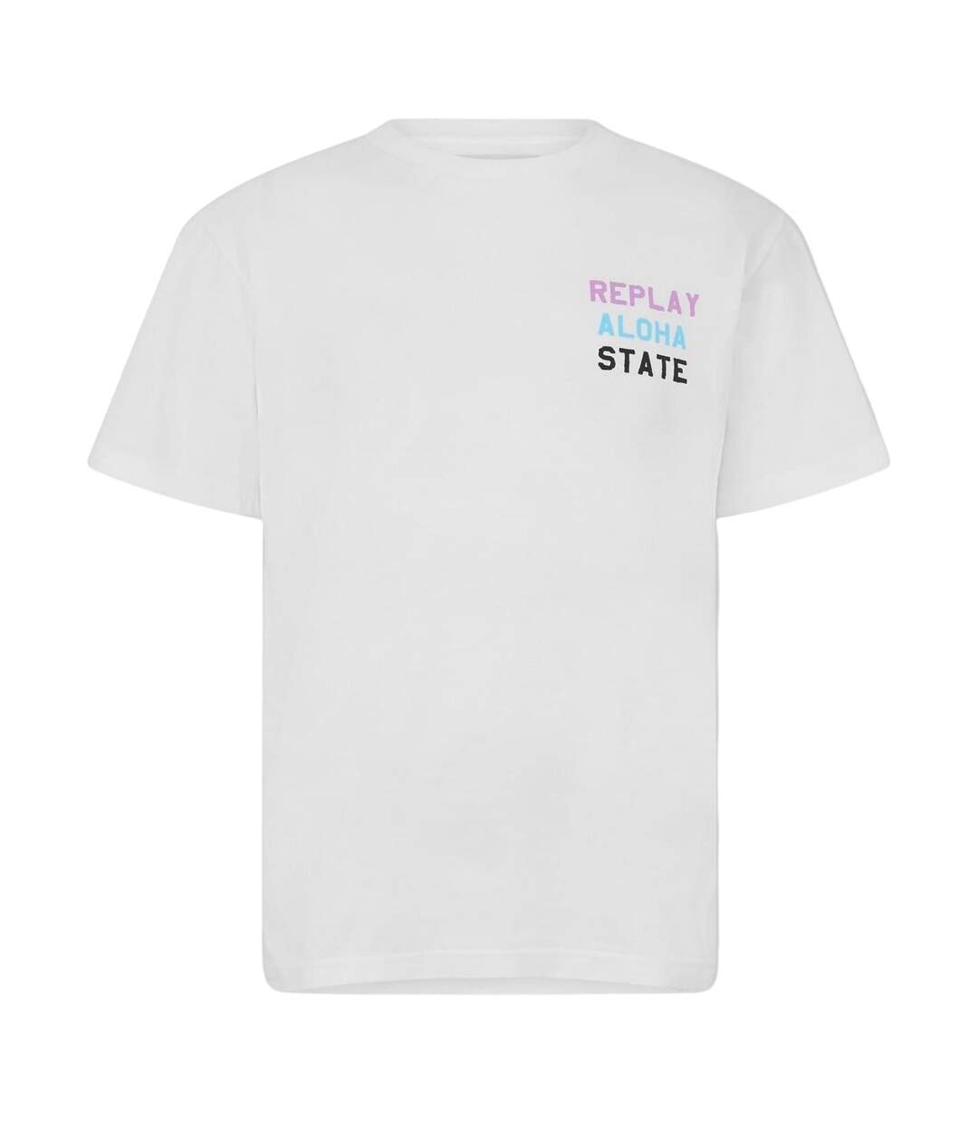 T-shirt Motif/style Imprimé Graphique Aloha State Homme Blanc Replay-2