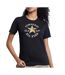T-shirt noir femme converse florals-1