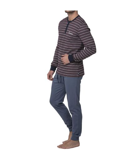 Interlock long-sleeved pajamas for men, model A0CHJ. Softness and comfort for cool nights.