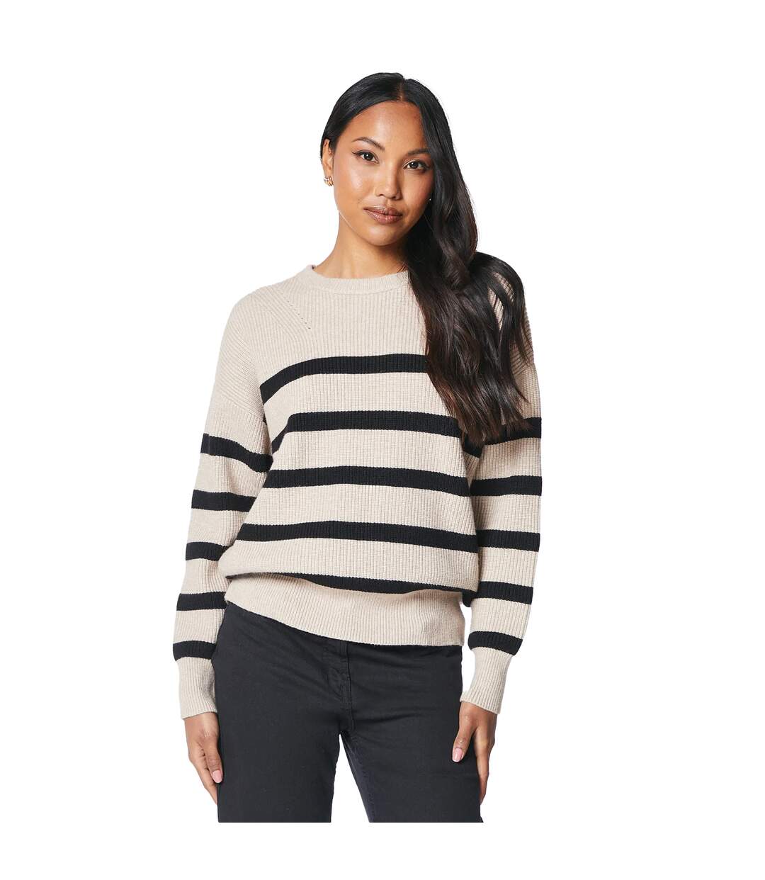 Pull femme beige gris Principles Principles