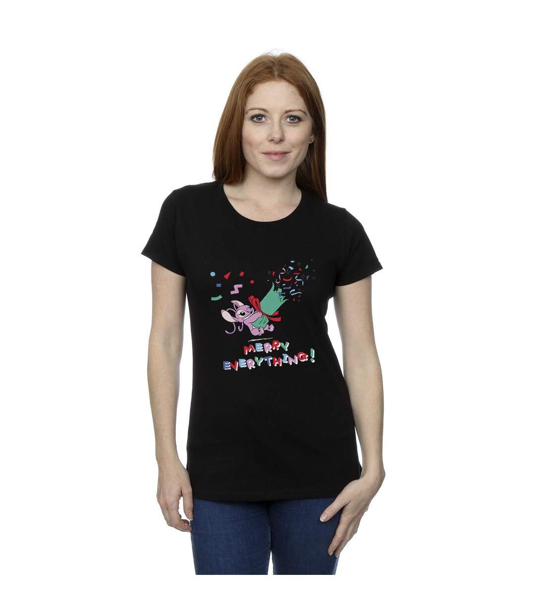 Disney Femmes/Les femmes Lilo And Stitch Angel Merry Everything - T-shirt en coton (Noir) - UTBI25654-2