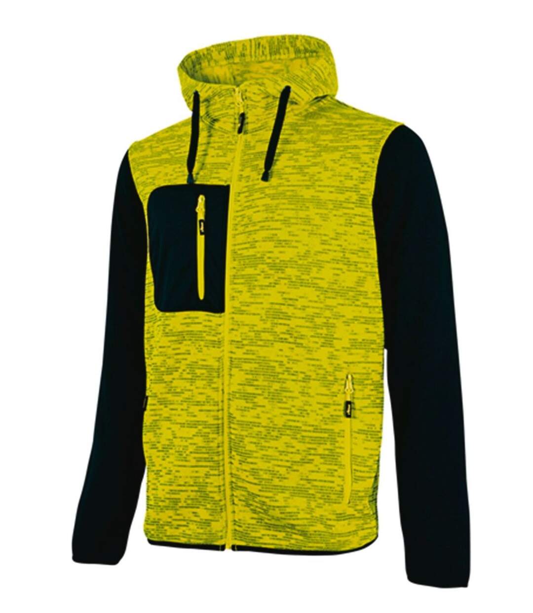 Gilet sweat de travail zippé - Homme - UPEY174 - jaune fluo