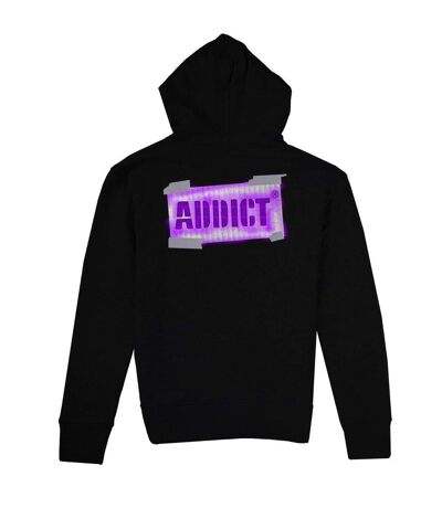 Addict Mens Graffiti Logo Full Zip Hoodie (Black) - UTAD103