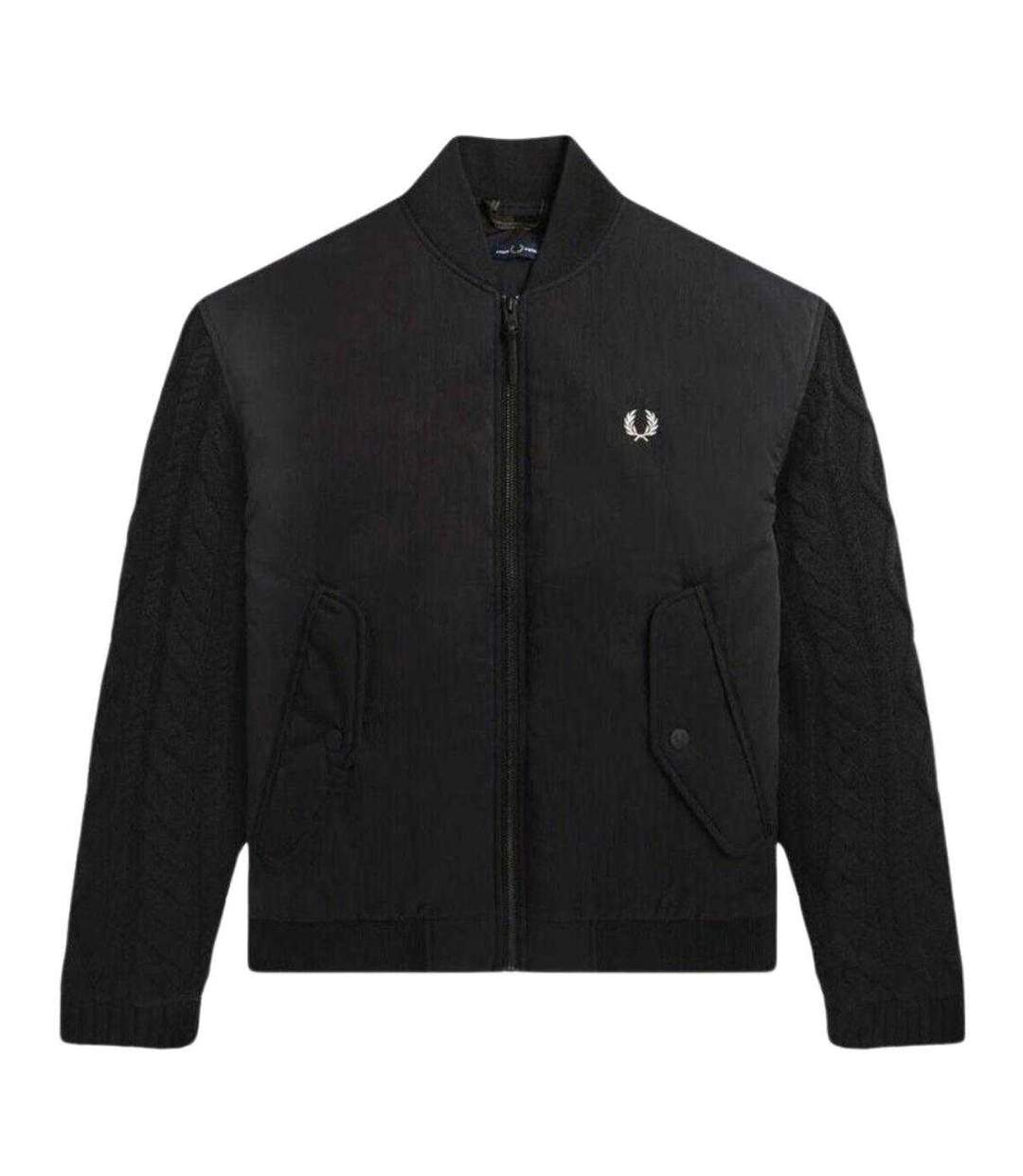 Blouson Aviateur Homme Noir Fred Perry-1
