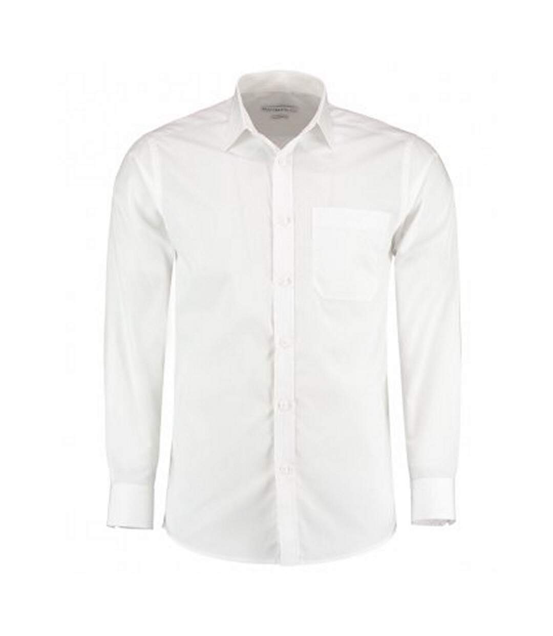 Chemise poplin hommes blanc Kustom Kit-1