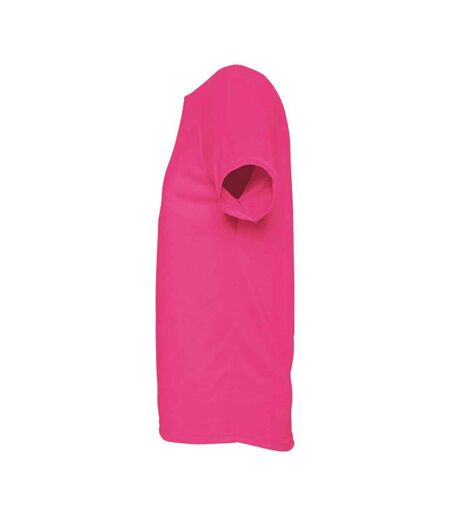 T-shirt Sporty Homme Rose Néon SOLS