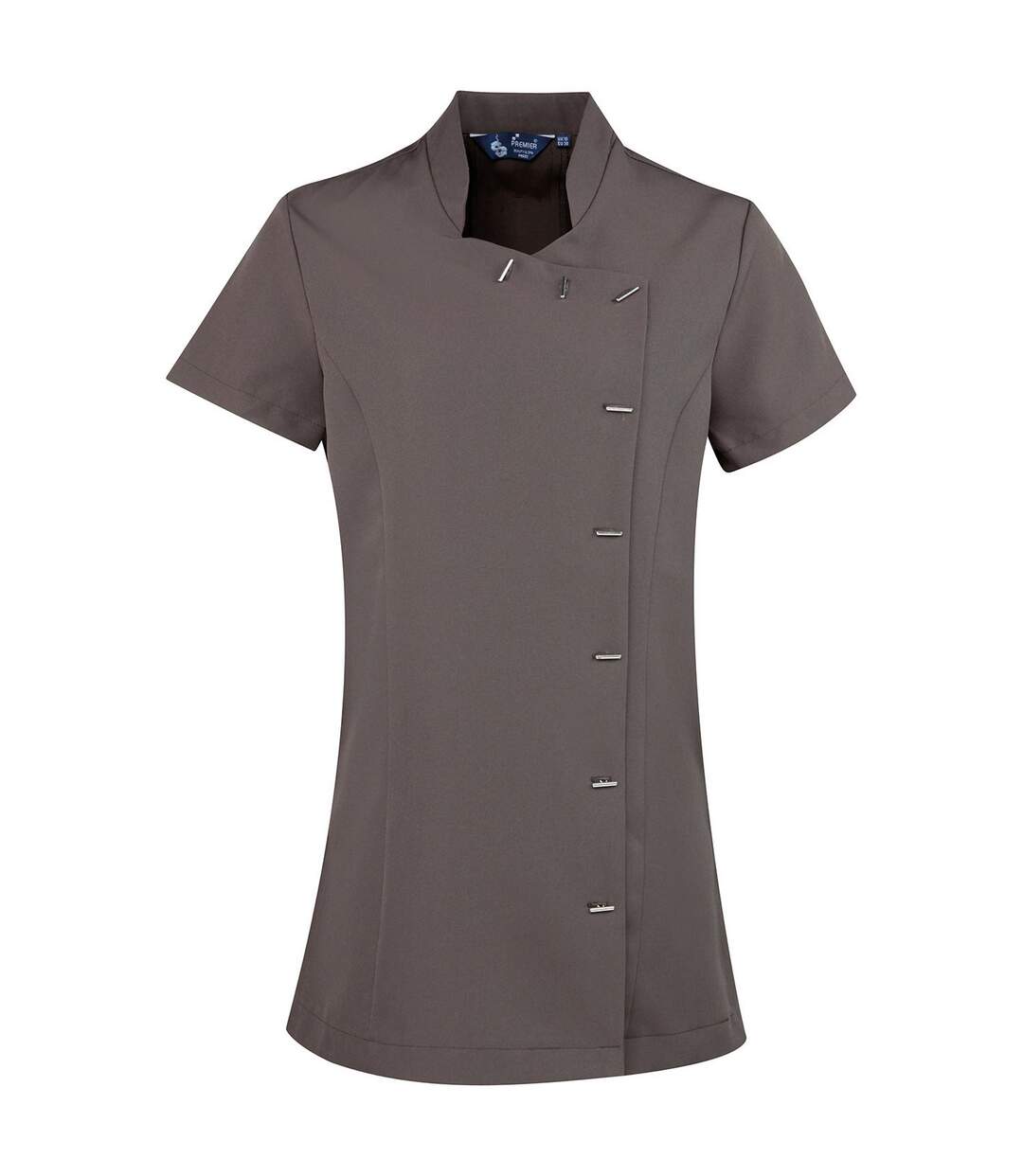 Womens/ladies orchid short-sleeved tunic dark grey Premier