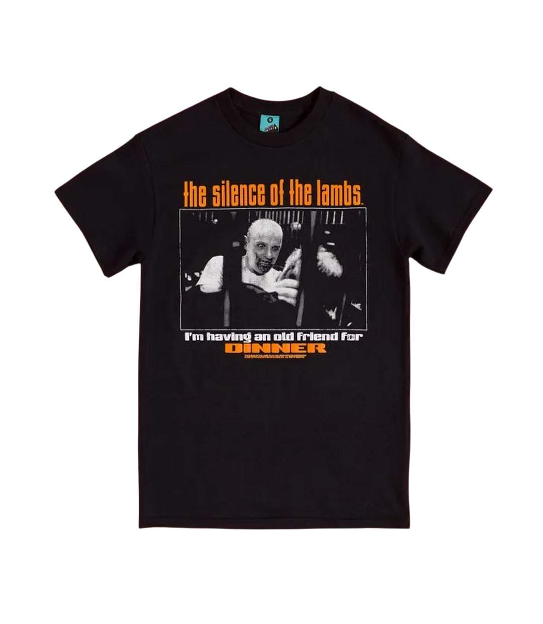 T-shirt I´m Having An Old Friend For Dinner Adulte Noir Charbon The Silence Of The Lambs-1