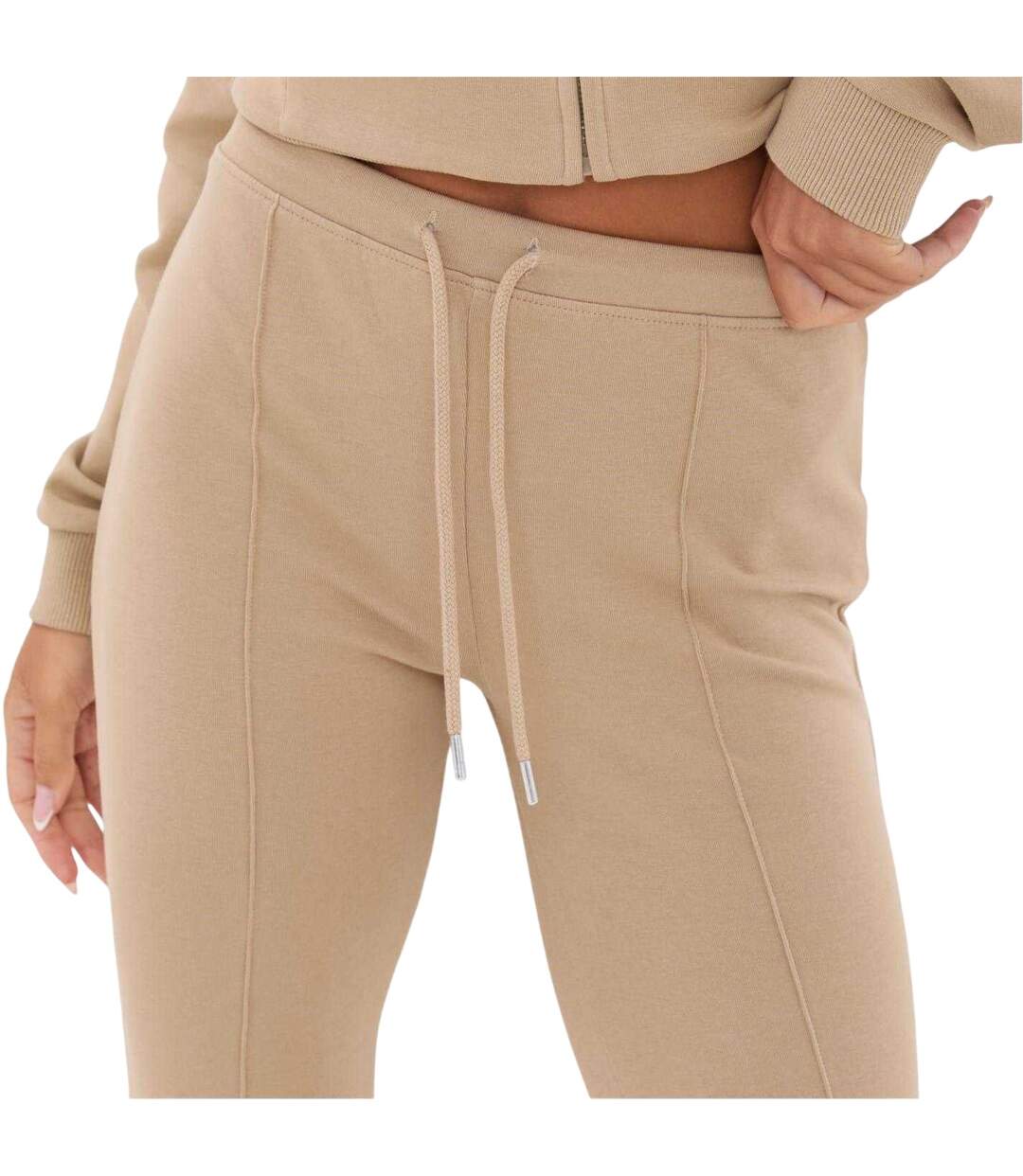 Pantalon De Jogging Motif/style Évasé Femme Taupe I Saw It First-4
