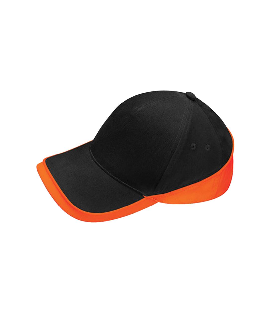 Casquette De Baseball Teamwear Competition Noir Orange Beechfield-2