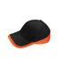 Casquette De Baseball Teamwear Competition Noir Orange Beechfield-2