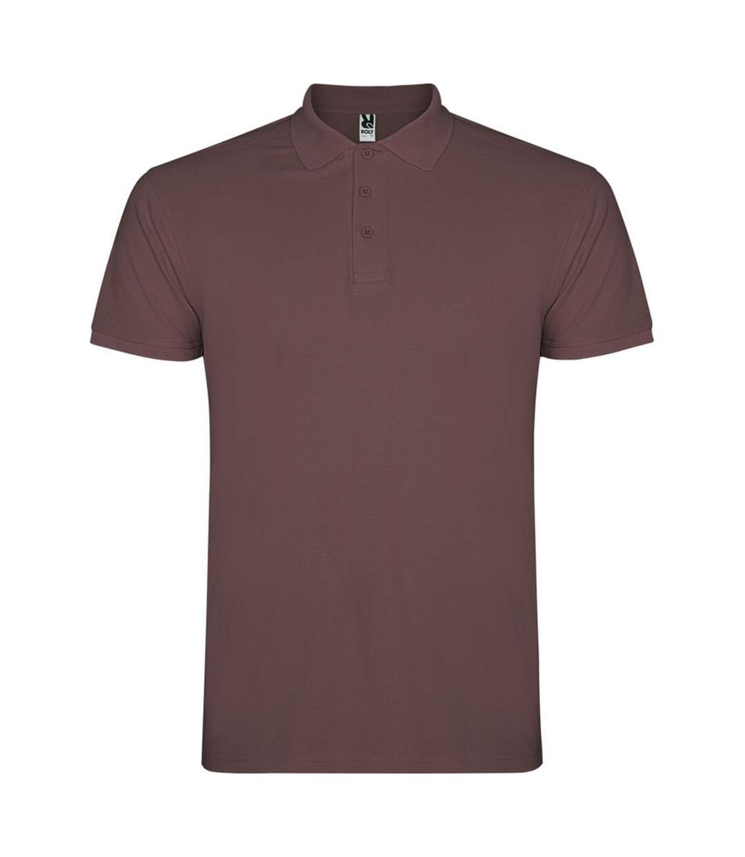 Mens star short-sleeved polo shirt pale red Roly