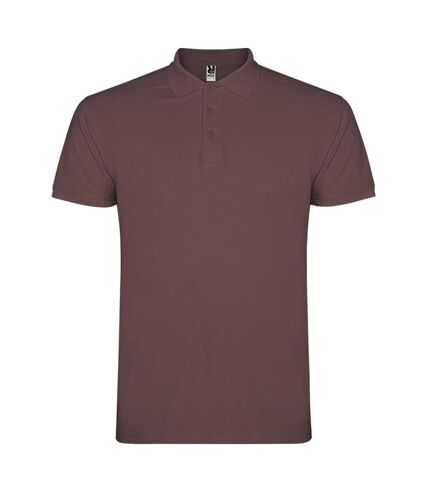 Polo star homme rouge pâle Roly