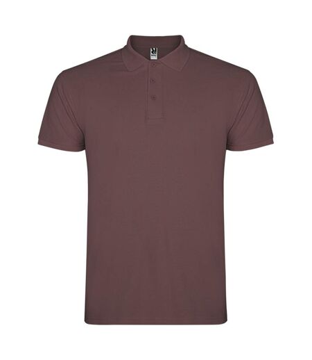 Polo star homme rouge pâle Roly