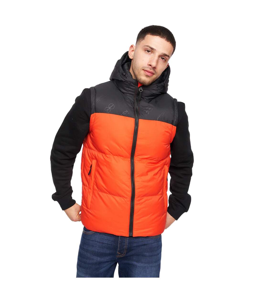 Veste sans manches chemerley homme orange Crosshatch-3