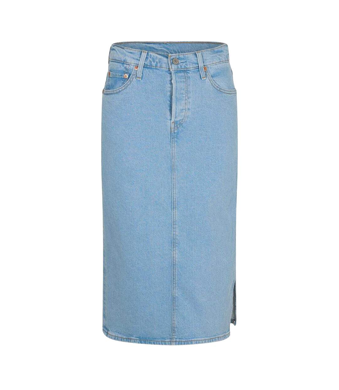 Jupe Mi-longue Femme Bleu Gris Clair Levis-1