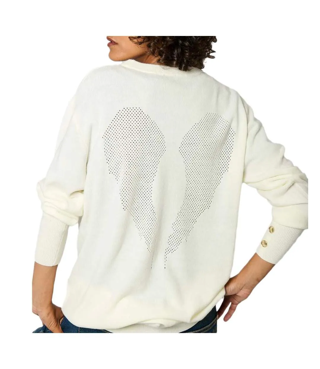 Pull écru femme kaporal marka-2