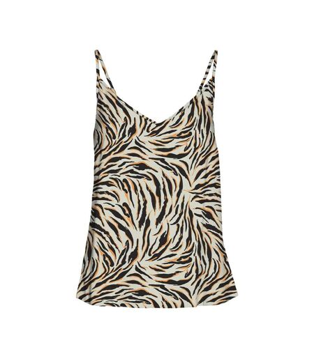 Débardeur zèbre noir/beige femme vero moda eassy