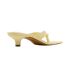 Womens/ladies Kitten Heel Thong Yellow Steve Madden-2