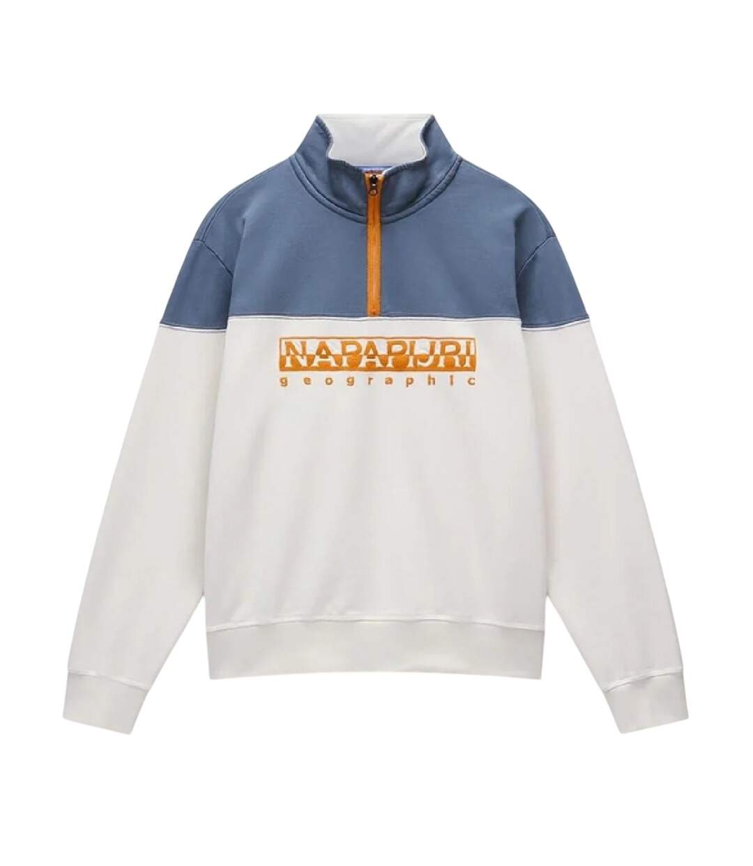 Sweat Motif/style Blocs De Couleurs Saturnia Homme Blanc Napapijri-1