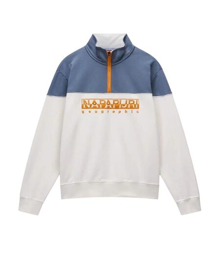 Sweat Motif/style Blocs De Couleurs Saturnia Homme Blanc Napapijri