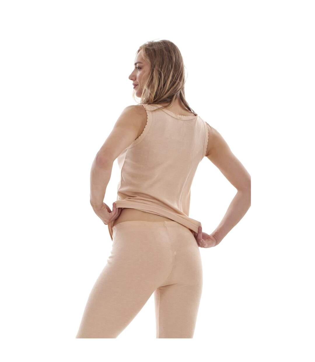 Débardeur Femme Beige Heatforce-3