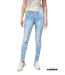 Jean Femme Coupe Skinny Taille Moyenne Bleu Clair