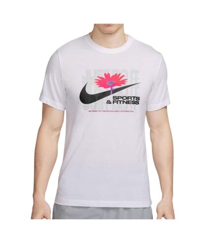 T-shirt Blanc Homme Nike Wild - L