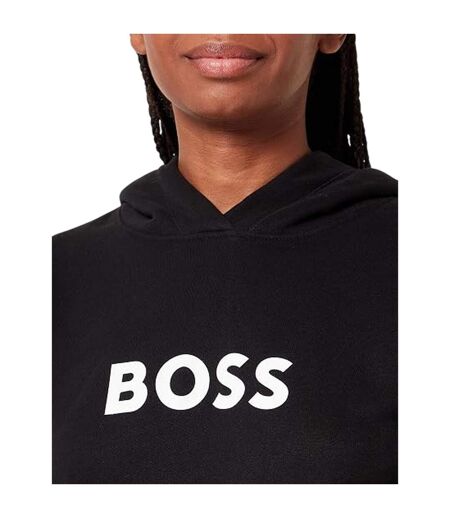 Womens/ladies Logo Hoodie Black Boss