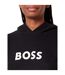 Womens/ladies Logo Hoodie Black Boss-4