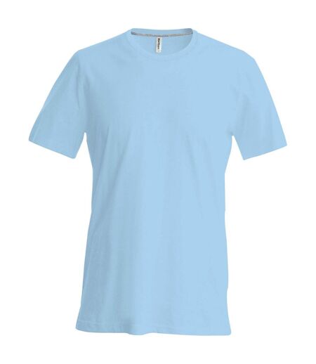 Kariban Mens Slim Fit Short Sleeve Crew Neck T-Shirt (Sky Blue) - UTRW706
