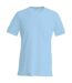 Kariban Mens Slim Fit Short Sleeve Crew Neck T-Shirt (Sky Blue)
