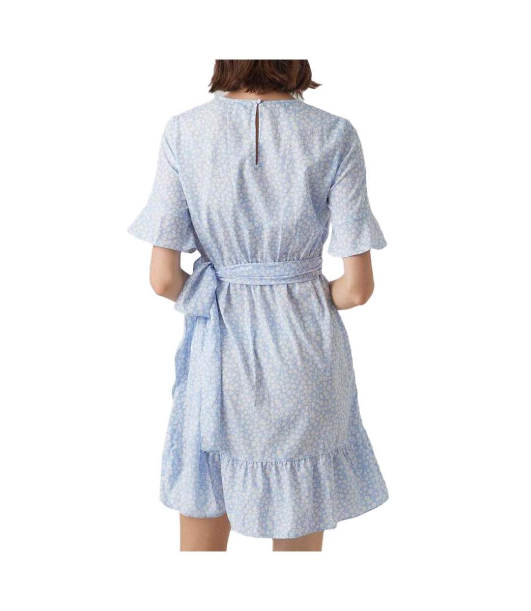 Robe bleu clair femme vero moda henna - m-2
