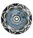 Lot de 6 Assiettes à Dessert Mandala 19cm Bleu-1