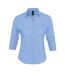 SOLS Womens/Ladies Effect 3/4 Sleeve Fitted Work Shirt (Bright Sky)