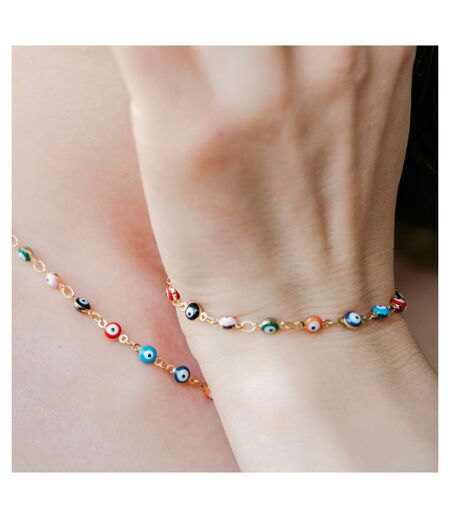 Multicolour Turkish Evil Eye Bead Protection Luck Eye Charm Adjustable Bracelet
