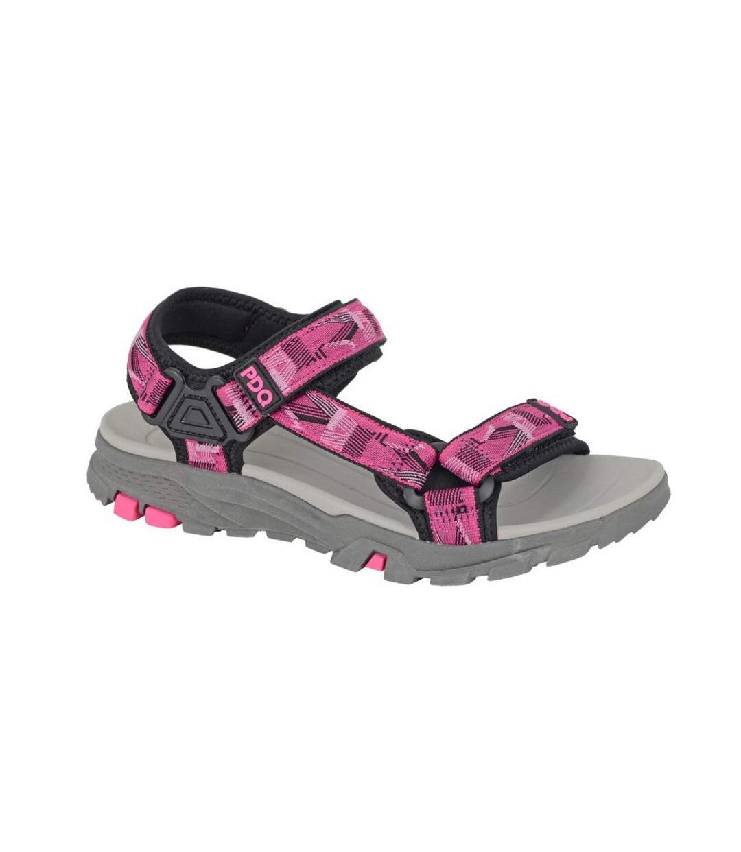 Sandales femme fuchsia / noir PDQ