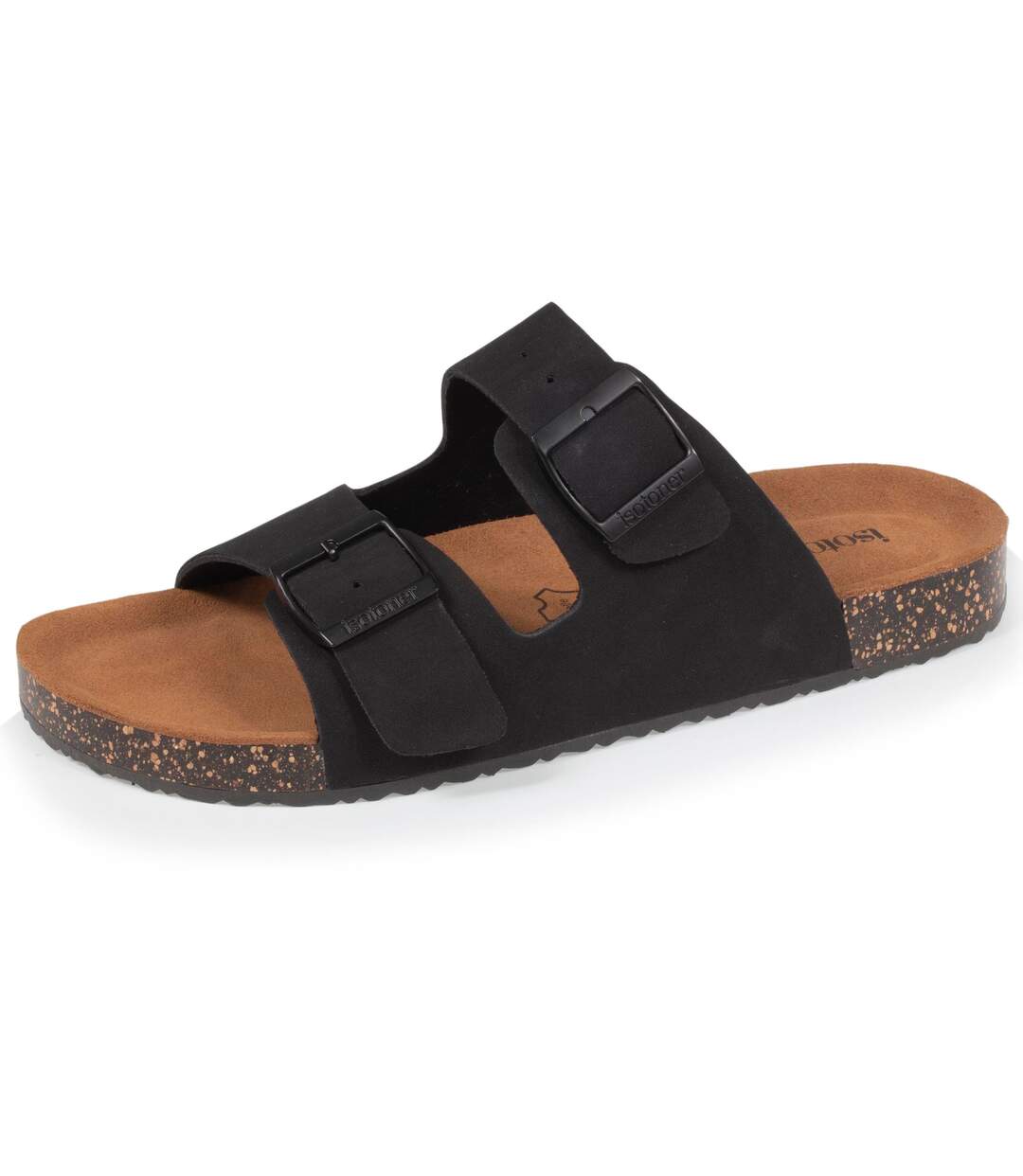 Isotoner Mules homme sandales à brides ultra confortables, semelle intérieure cuir