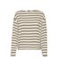 T-Shirt Manches Longues Marron/Blanc Femme Vero Moda Palma - XL