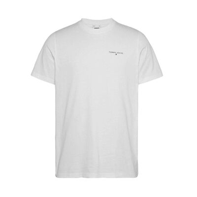 T-shirt Gris Homme Tommy Hilfiger Slim Linear Chest - M