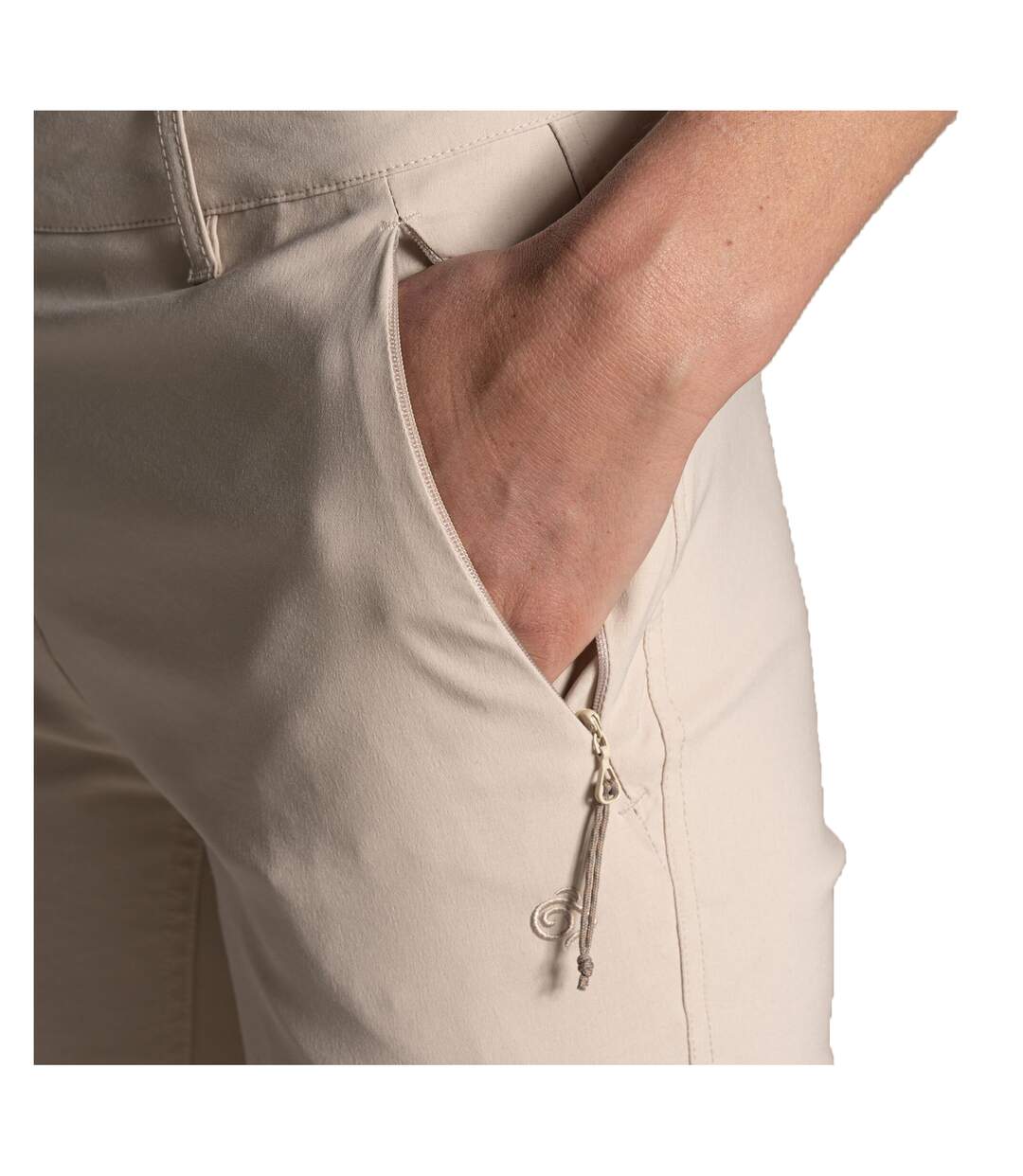 Pantalon Uni À Taille Mi-haute Kiwi Pro Femme Blanc Cassé Craghoppers-4