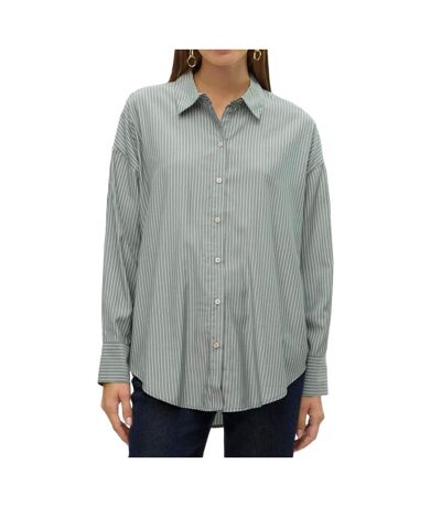 Chemise kaki/blanche femme vero moda nora - l