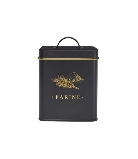 Boîte à Farine en Métal Lounge 19cm Noir
