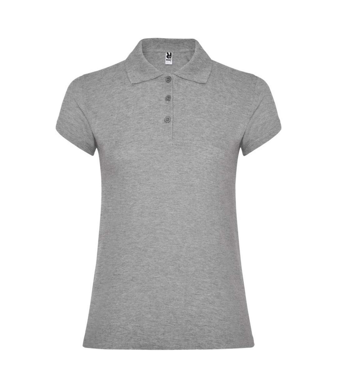 Polo star femme gris chiné Roly