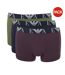 Pack Of 3  Mens Cotton Blend Boxer Shorts  Green Blue Red Emporio Armani-1