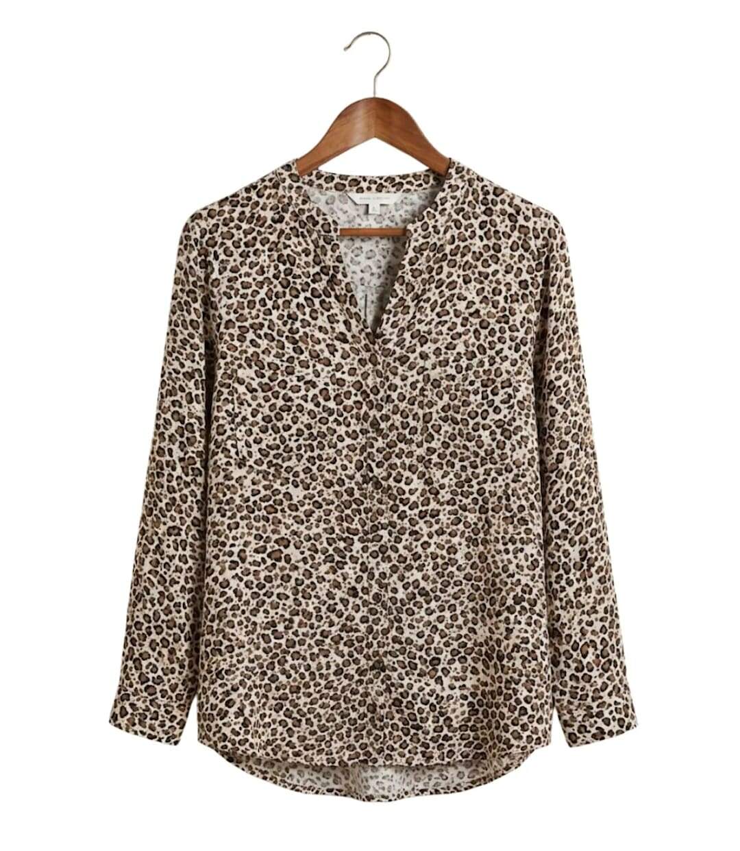 Chemisier Femme Imprimé Léopard Fluide Viscose Beige-3