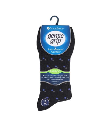 Gentle Grip 6 Pk Mens Non Elastic Bamboo Socks